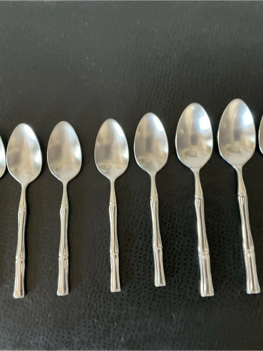 Fortessa Flatware Bamboo Table Salad Fork Table Knife Coffee Spoon Mix Lot of 21